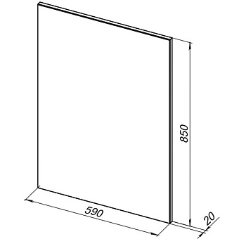 Зеркало AQUANET Lino 253905 85х59см без подсветки