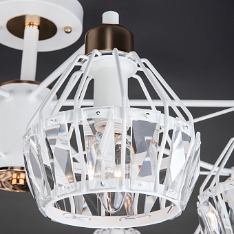 Люстра хрустальная Eurosvet Lord 70075/8 белый 60Вт 8 лампочек E14