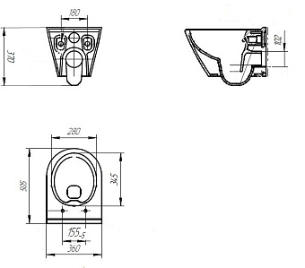 Унитаз подвесной CERSANIT CITY 63114 безободковый с микролифтом