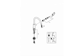Смеситель для кухни GROHE BauLoop 31232001 высокий излив хром