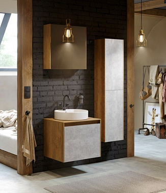 Шкаф зеркальный AQWELLA Mobi MOB0406+MOB0717DB 17х61х60см