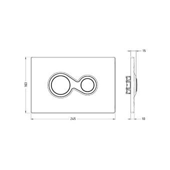 Панель смыва ArtCeram Monet 701.000.05 белая
