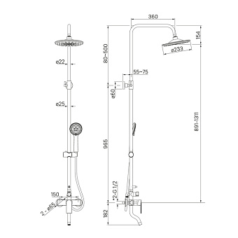 Смеситель для ванны IDDIS Edifice EDISB3Fi06 хром