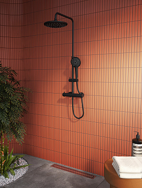 Душевая система VITRA Aquaheat A4720536EXP чёрный