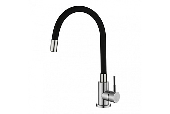 Смеситель для кухни MELANA Elastico 610401B гибкий излив сатин
