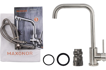 Смеситель для кухни Maxonor MN71304-4 поворотный излив хром