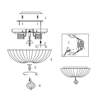 Светильник потолочный Maytoni Sienna C216-CL-03-N 60Вт E27