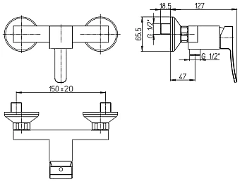 Смеситель для душа Paini Tank TKCR511LMKM хром