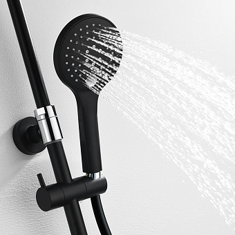 Душевая система WASSERKRAFT Elbe 7400 A17401 чёрный