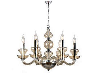 Люстра подвесная Newport 1900 1906/S cognac 60Вт 6 лампочек E14