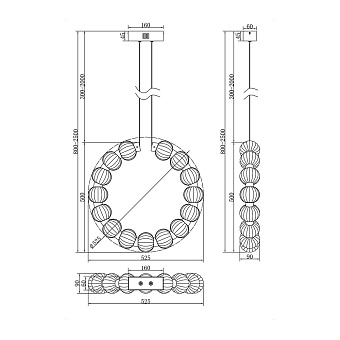 Светильник подвесной Maytoni Amulet MOD555PL-L23CH5K 23Вт LED