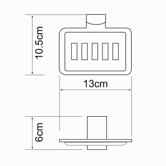 Мыльница WASSERKRAFT Exter K-5200 K-5269 светлая бронза