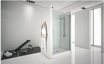 Душевая дверь AQUANET Alfa 273610 200х131,5см стекло прозрачное