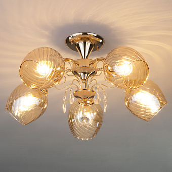Светильник потолочный Eurosvet GINA 30120/5 золото 60Вт E27