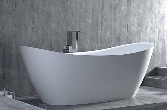 Ванна каменная SALINI NOEMI 101722MRH S-Stone матовая 170х75см отдельностоящая