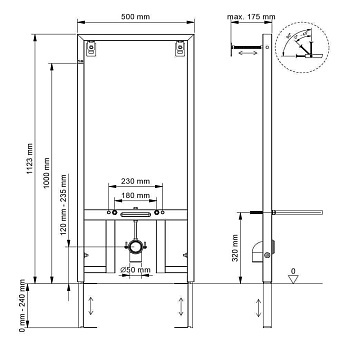 Инсталляция для писсуара BERGES Novum 49215