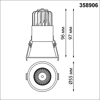Светильник точечный встраиваемый Novotech LANG 358906 7Вт LED