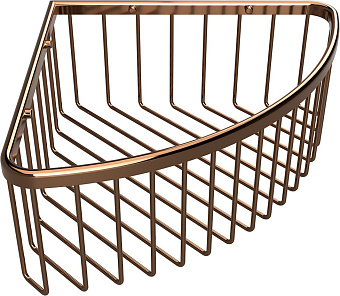 Полка в ванную угловая BEMETA CORAL 158208312 1-ярусная 20,5х26,5см медное золото глянец