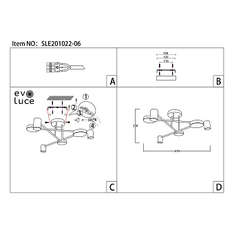 Светильник потолочный Evoluce NOBEL SLE201022-06 42Вт LED