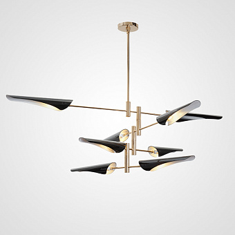 Люстра потолочная ImperiumLOFT Cross cable 192823-26 96Вт 8 лампочек LED