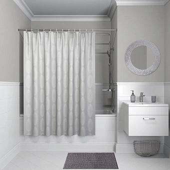 Шторка для ванной IDDIS Décor D02P218i11 180х180см серый