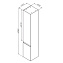 Пенал подвесной AM-PM X-Joy M85ACHR0306WG 32х30х166см белый