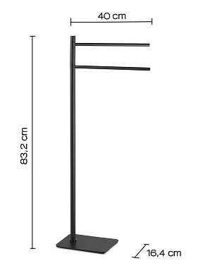 Напольная стойка Gedy Artu 1131(14) чёрный матовый