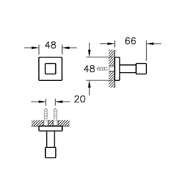 Крючок VITRA Q-Line A44998 хром