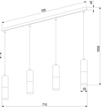 Светильник подвесной TK Lighting Elit 4357 50Вт GU10