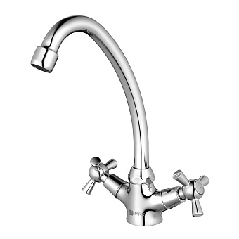 Смеситель для кухни LEMARK Contour LM7404C поворотный излив хром