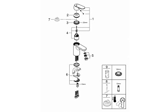 Смеситель для раковины GROHE Eurosmart Cosmopolitan 32824000 хром