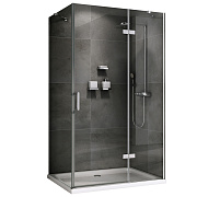 Угловое ограждение Abber Zart AG08120-S81 195х80см стекло прозрачное