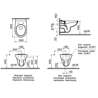 Инсталляция с унитазом VITRA Normus 9773B003-7206