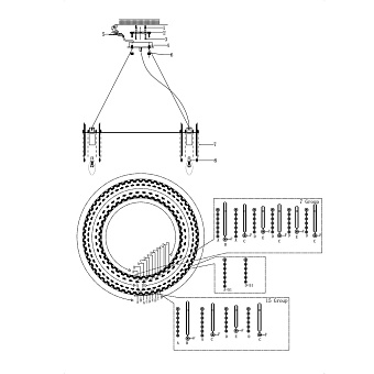 Люстра подвесная Maytoni Rocio MOD036PL-12N 40Вт 12 лампочек E14