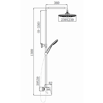 Душевая система Comforty FF071R-CMT чёрный