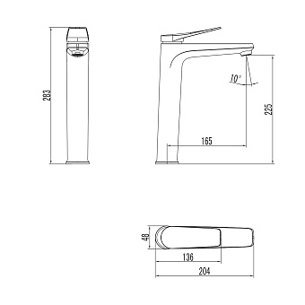 Смеситель для раковины LEMARK Bronx LM3709GM графит