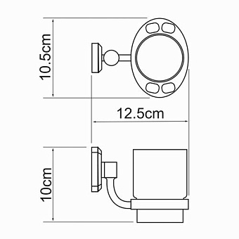 Стакан в ванную WASSERKRAFT Oder K-3000 K-3028 хром