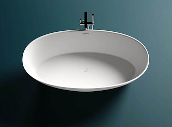 Ванна каменная SALINI ALDA 101923MRF S-Stone матовая 160х80см отдельностоящая