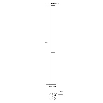 Светильник ландшафтный Maytoni Ginza O041FL-L100B3K 100Вт IP54 LED чёрный