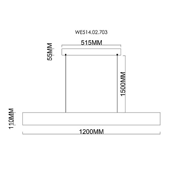 Светильник подвесной WERTMARK EDDA WE514.02.703 24Вт LED