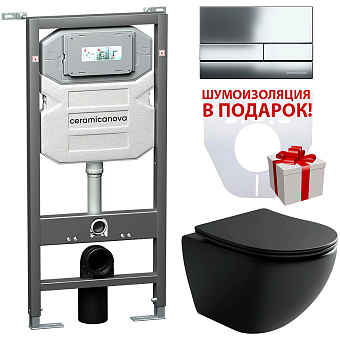 Инсталляция с унитазом Ceramica Nova Metropol CN4002MB_1002CH_1000
