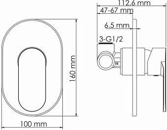 Гигиенический душ WASSERKRAFT Mindel A85056 белый