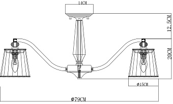 Люстра потолочная Arte Lamp TALITHA A4047PL-8CC 40Вт 8 лампочек E14