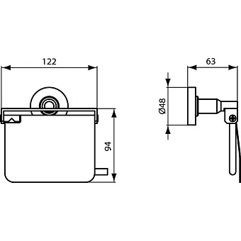 Держатель туалетной бумаги IDEAL STANDARD IOM A9127AA хром