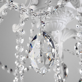 Люстра подвесная Eurosvet Veletta 10108/5 белый/прозрачный хрусталь Strotskis 60Вт 5 лампочек E14