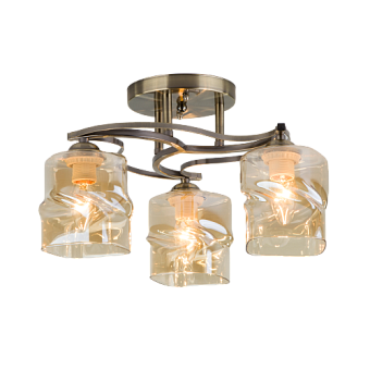 Люстра потолочная Eurosvet Brice 30158/3 античная бронза 40Вт 3 лампочек E27