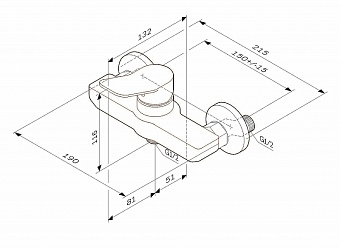 Смеситель для душа AM-PM X-Joy F85A20022 чёрный
