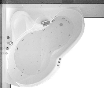 Карниз для ванны Aquanet Bellona полукруглый 165х165, 152669