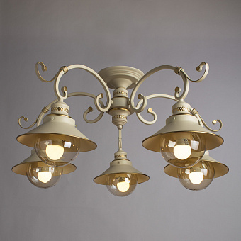 Люстра потолочная Arte Lamp GRAZIOSO A4577PL-5WG 60Вт 5 лампочек E27