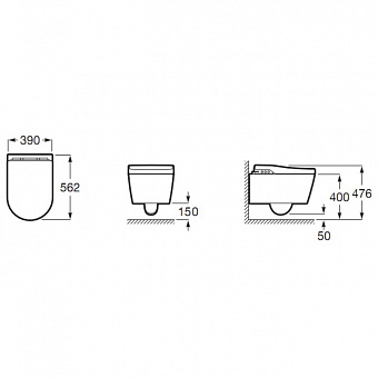 Биде подвесное ROCA Inspira 7.8030.6.000.1